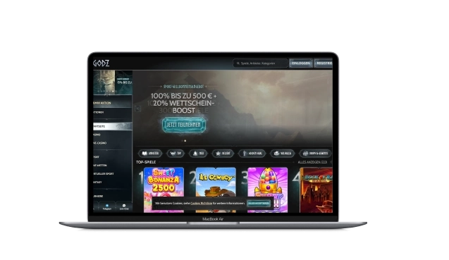 Capture d'écran de l'app Godz Casino